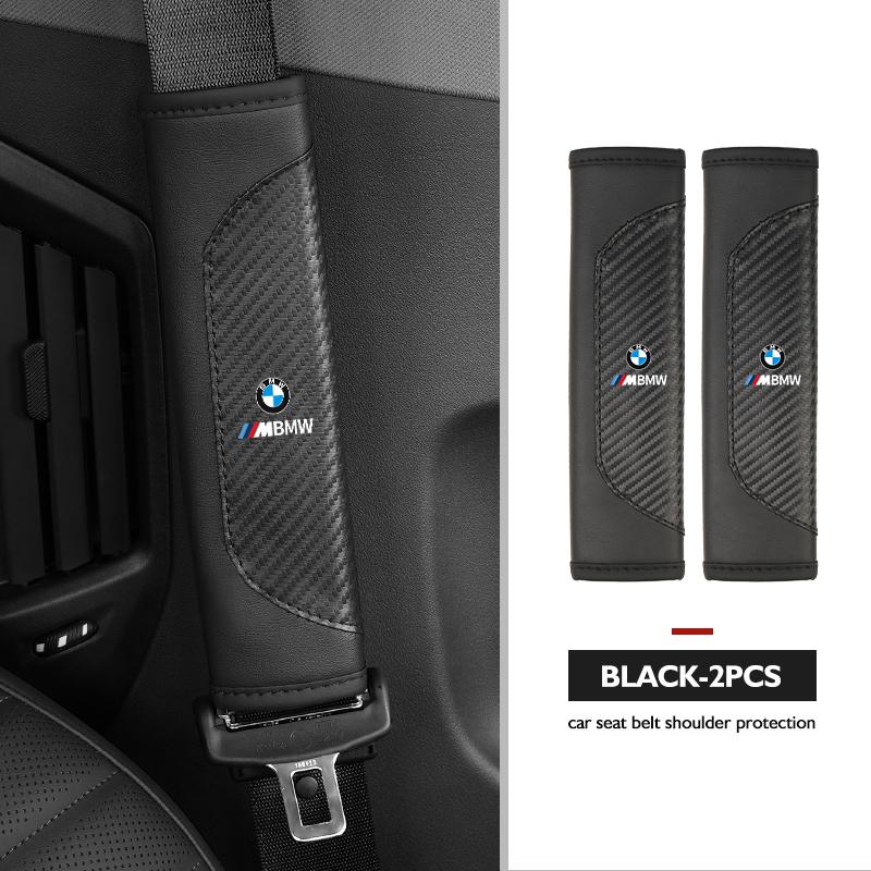 Car Seat Belt Protection Spliced Carbon Fibre Shoulder Pad For BMW X3 X5 M5 M3 E46 E90 E60 F10 E39 F30 E36 G30 E87 E70