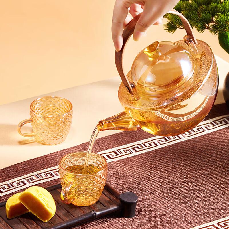 Gong He Jing Pin Chinese Style Heatable Tea Set Gift Box