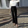 Pantaloni Casual da Donna a Vita Alta Micro-corti con Collage di Canarino
