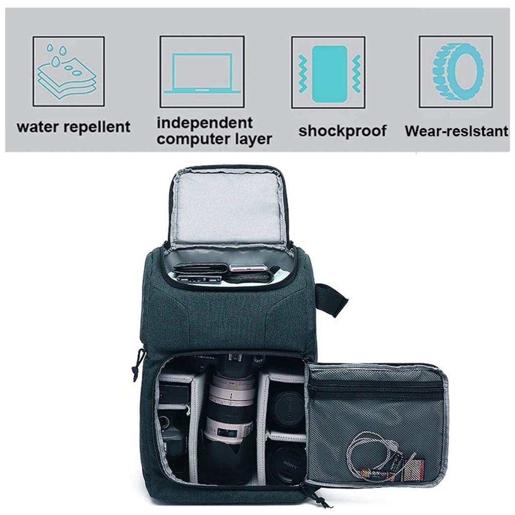 Outdoor Portable Camera Bag Waterproof Travel DSLR Camera Backpack Large Capacity Photo Backpack for Digital Camera