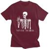 Never Better Skeleton Coffee Graphic Tee for Unisex Pure Cotton Short Sleeve Casual T-Shirt