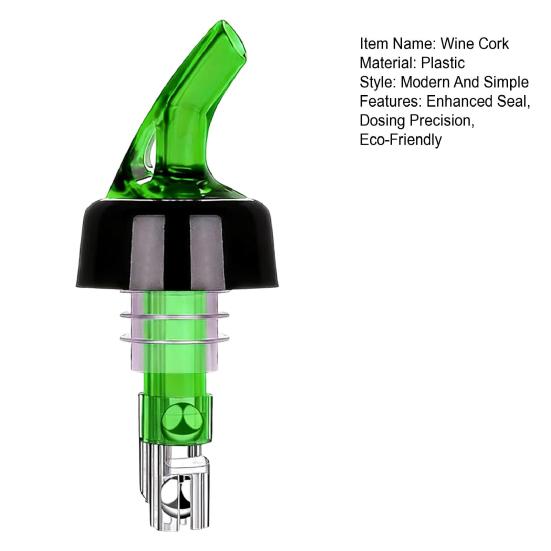 Automatic Measured Wine Pourer Stopper Food-Grade Plastic Wine Liquor Bottle Cork for Precise 45ml Pouring Home Bar Tool Kit