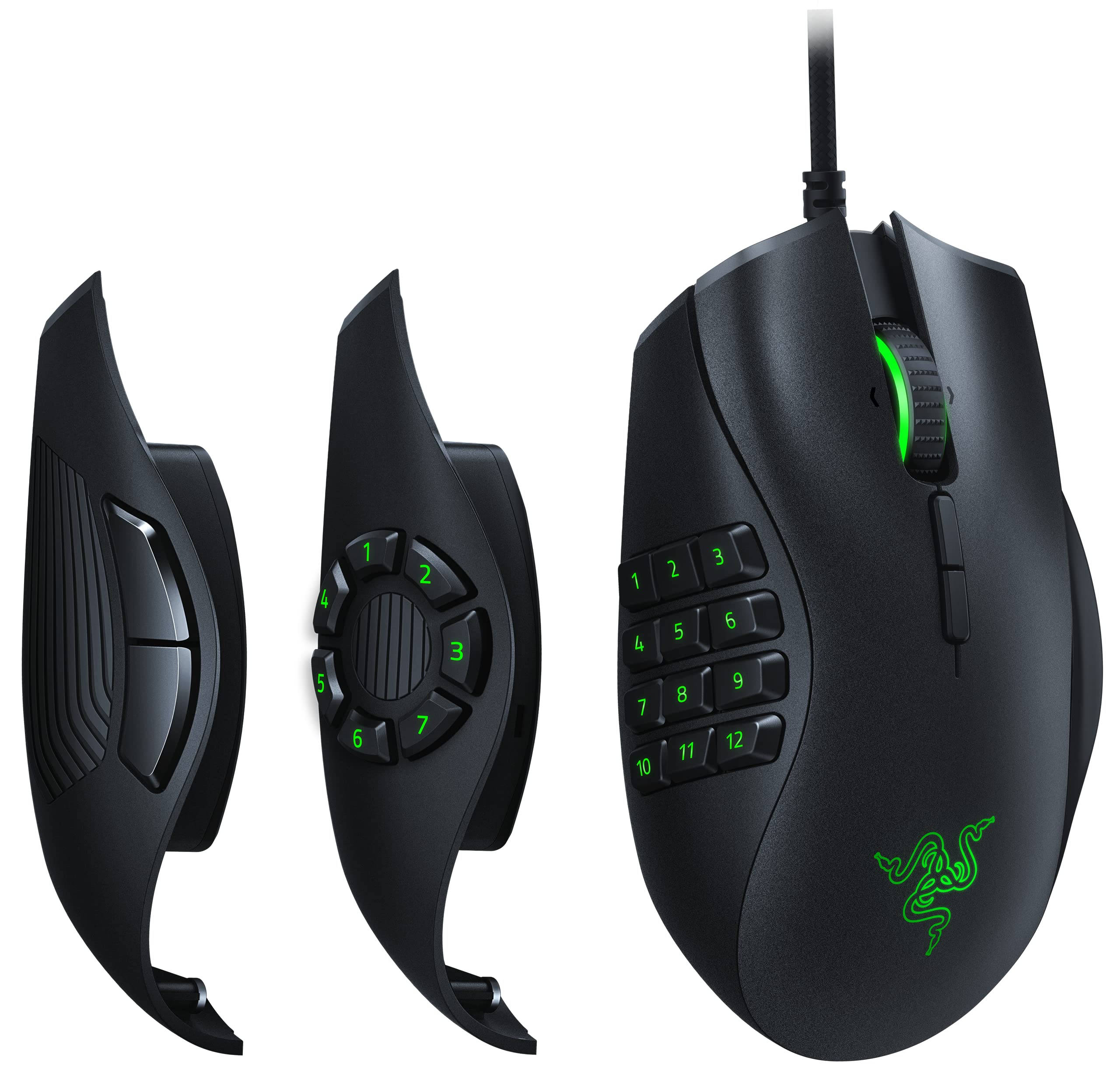 

Бічні кнопки Razer Naga Trinity можна замінити кнопками USB ігрова миша чорна авторизований дистриб’ютор 2/7/12 MMO/MOBA [японська гарантія] чорний