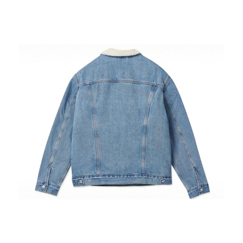 Levis Fashionable Versatile Faux Shearling Casual Comfortable Denim Jacket Unisex Jackets 16365-0287