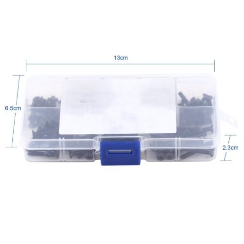 M3 Hex Countersunk Head Screws, 200-Piece M3 Countersunk Hex Socket Head Screws Bolts Machine Fastener Assortment Set (30 Pieces In 4mm, 6mm, 8mm, 10m