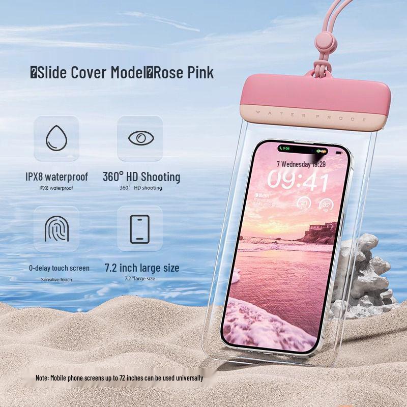 

Waterproof Touchable Phone Case for Swimming, Diving, Rafting, and Riding Personal Use [1-pack] 7.2-inch