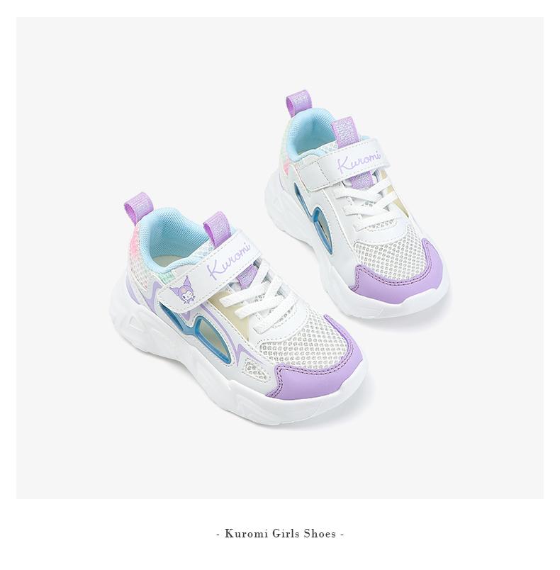 Kaiti Cat Children's Shoes, Girls' Sports Shoes, Spring New Collection, Kuromi Girls' Casual Shoes, Breathable Dad Shoes