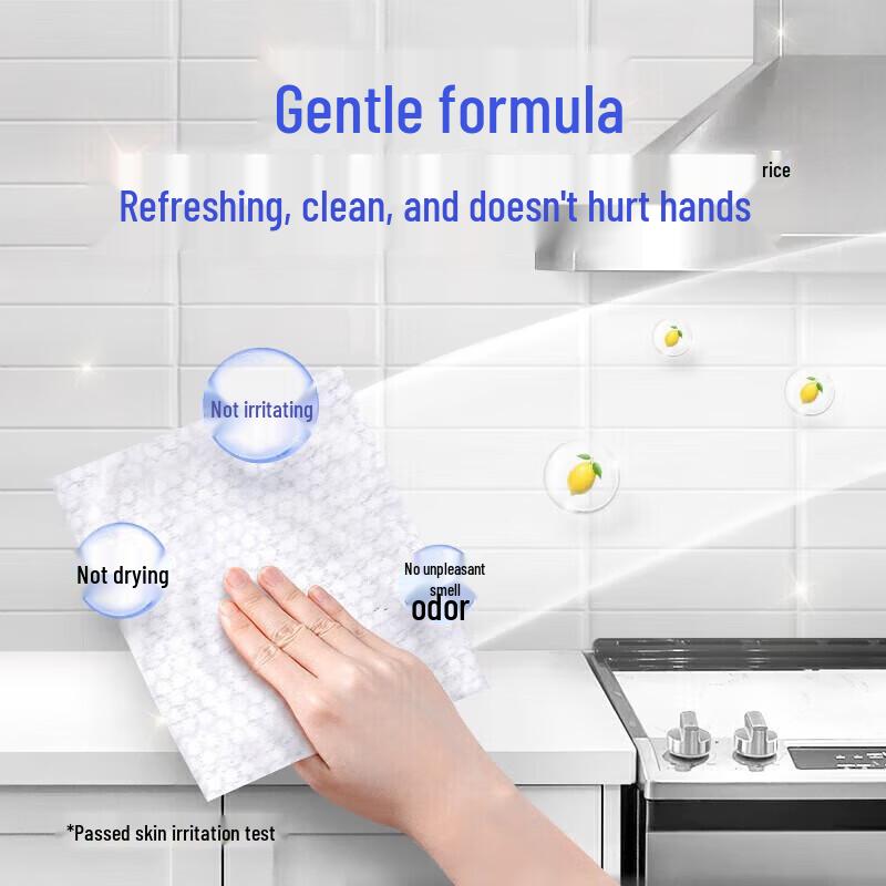 Omo Lemon Dish Soap & Vinda Kitchen Wipes Cleaning Set