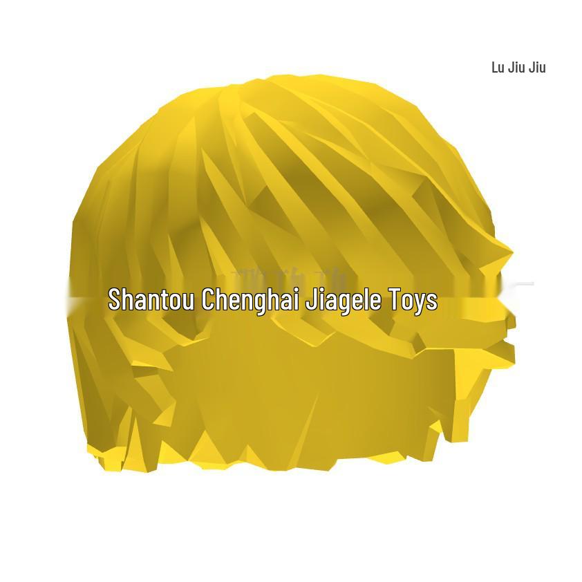 Cross-border MOC Compatible Minifigure Boy Accessory - Messy Hair (50G Min Order)