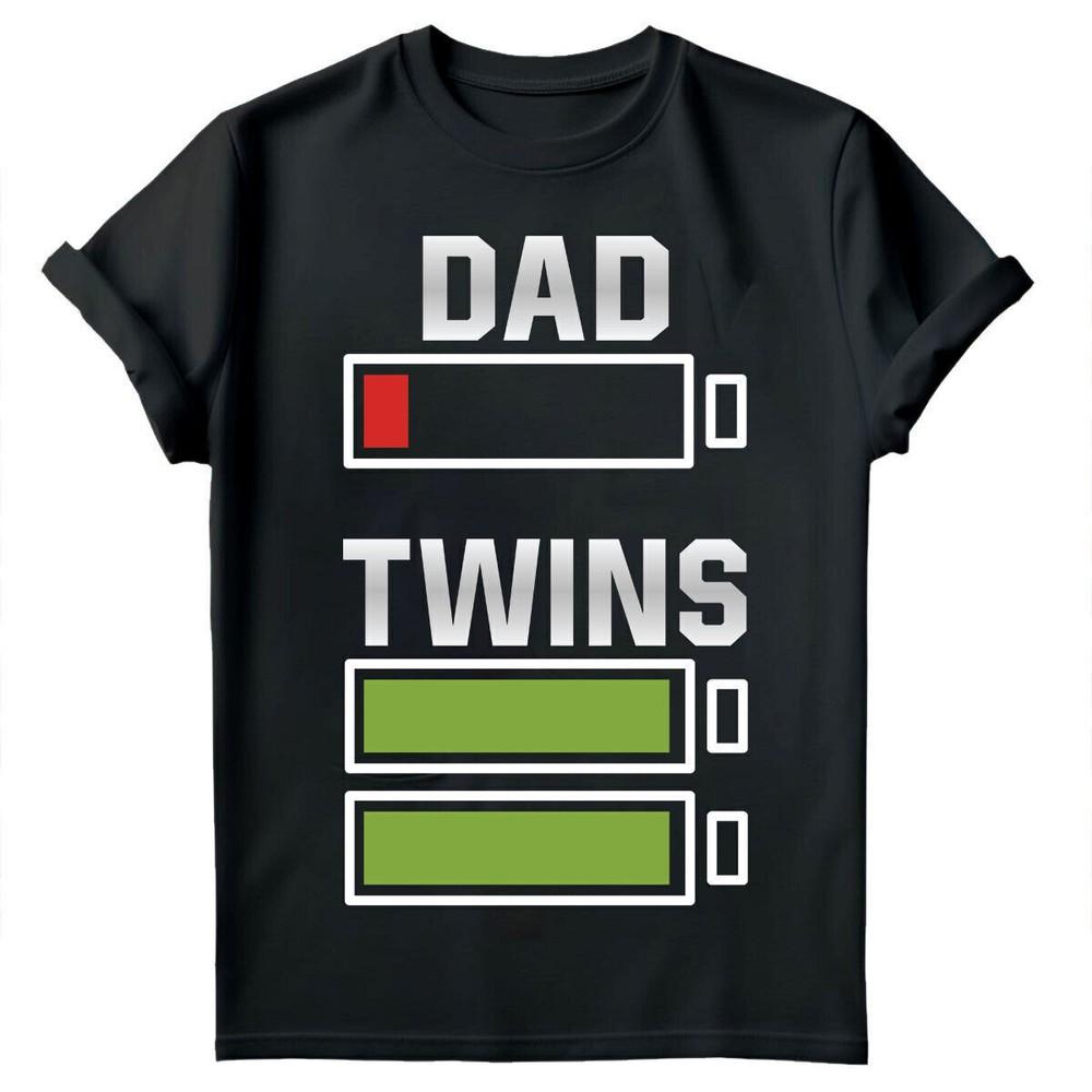 Dad Of Twins Mens T Shirt Twins Dad Funny Fathers Day 2022 Novelty Tee #FD Unisex T-Shirt XXXL
