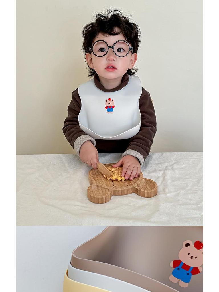 Waterproof Silicone Baby Feeding Bib - Oil-Proof for Infants and Toddlers