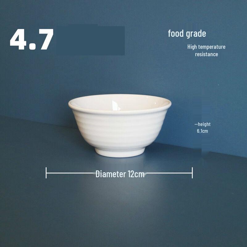 Thickened Melamine 4.7-inch Striped Bowl
