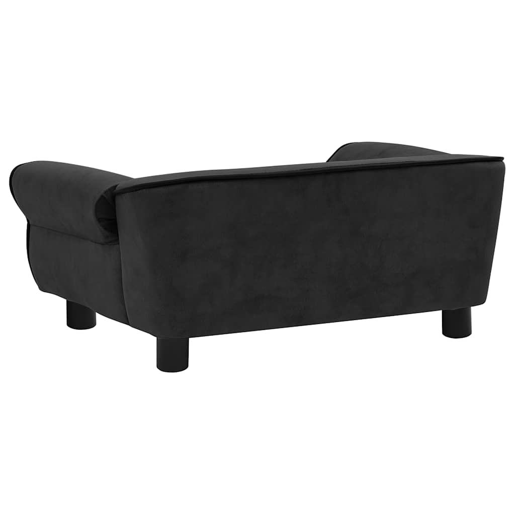 Pet Sofa for Dogs Black 72 x 45 x 30 cm Plush
