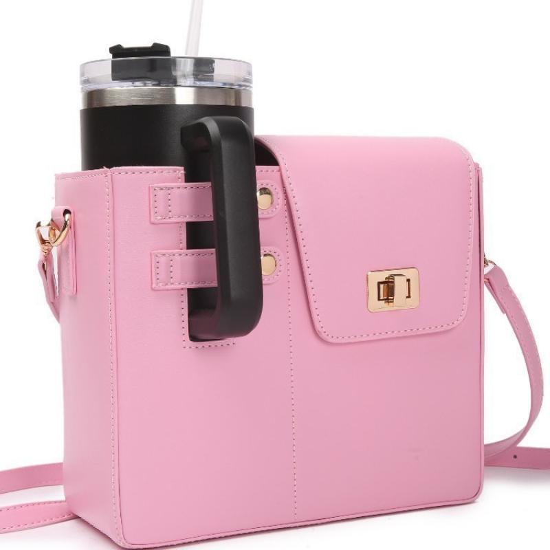 Universal Crossbody 40oz Tumbler Holder Bag Adjustable Strap Water Resistant for Camping Hiking Beach Picnics