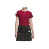 adidas Originals Slim Fit Short Sleeve Raglan T-Shirt Women Tops Burgundy KF0314