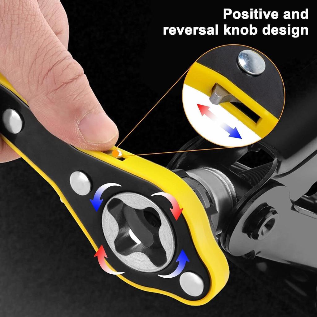 Pantograph Jack Labor Saver Lever Ratchet Type Labor Saving Handle Wrench, Mini Car Attachment