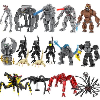 MOOXI Variety Movie Monster Character DIY Diorama Assembly Model Kit For Adults Building Blocks Set Children Toy MOC Bricks Gift