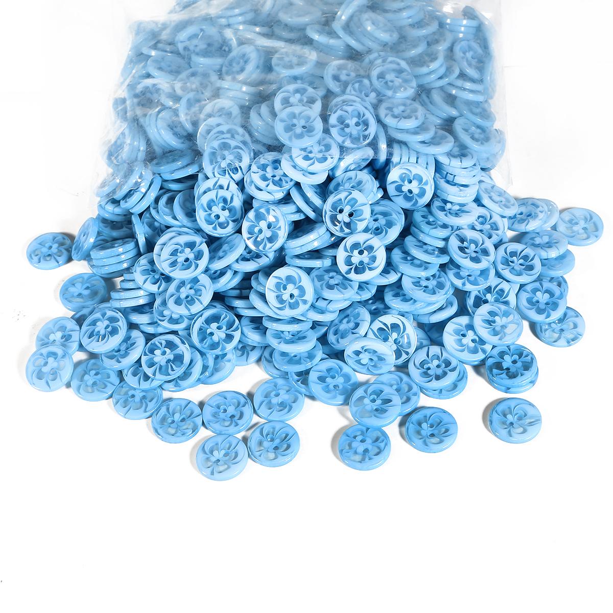 

100 шт., прозрачные разноцветные пуговицы в форме цветов, красивые пуговицы из окрашенной смолы, пальто, ботинки, аксессуары для шитья, украшения, пуговицы синий