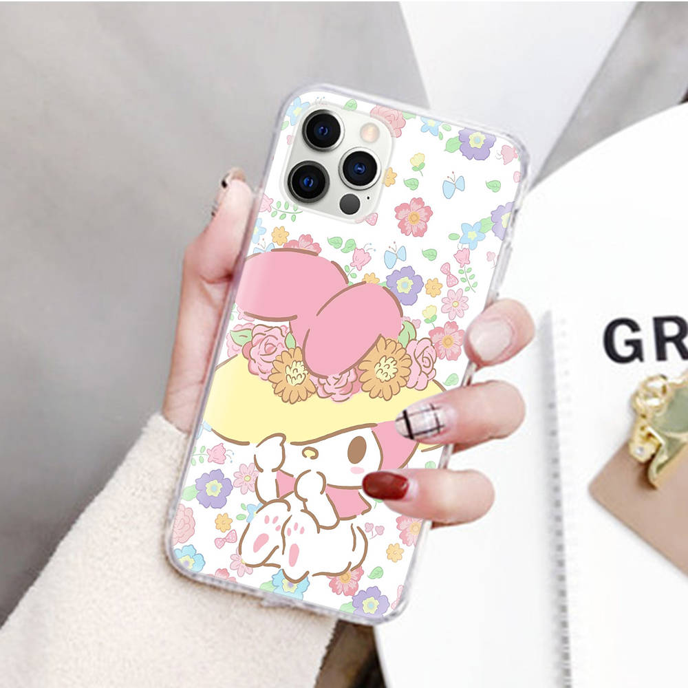 JZ20 My Melody Transparent Case for Samsung A04 A14 A23 M33 M53 Realme 10 9 C35 C55 VIVO Y02 X80 Infinix Hot 30 Note 11 Tecno Spark 8P Pro