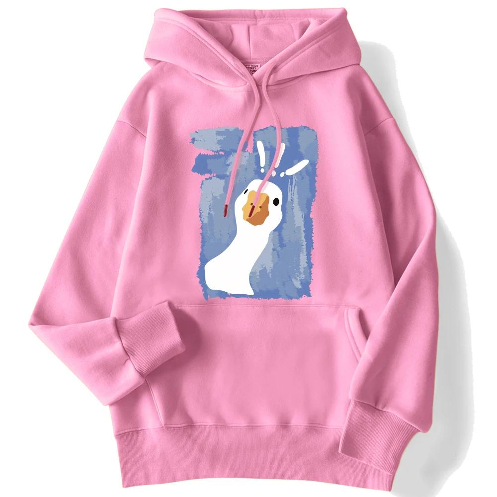 Graffiti Confused Duck Print Women's Hoodie Fashion Hoodie Casual Hoodie Korean Women's Clothing Graphic Retro Fashion