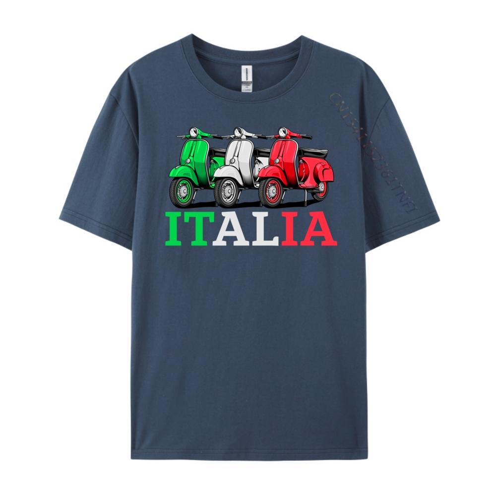 Italia Scooter Moped Motorcycle Biker Cream T Shirt Mens Gifts Graphic Tees Streetwear Tshirt Leisure