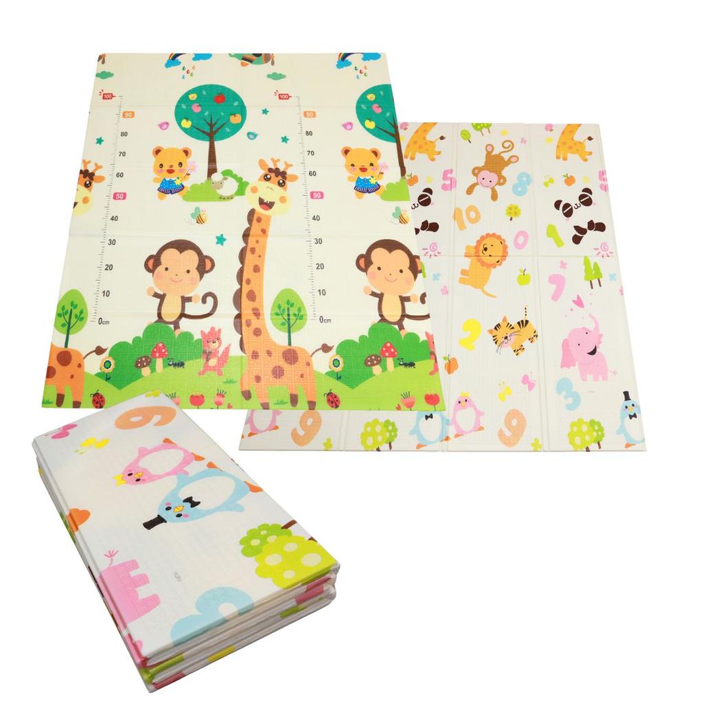folding mat 150x180x1cm - monkeys/ giraffe