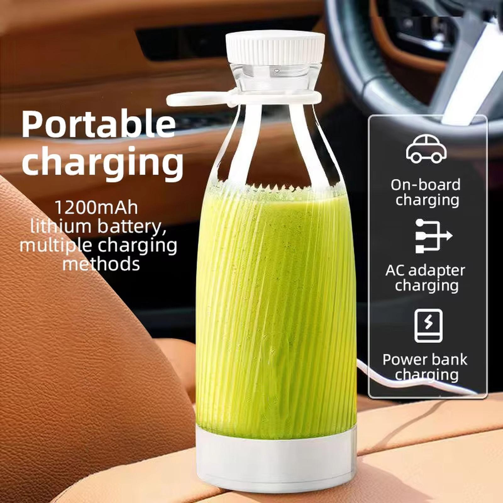 

Новая портативная USB-перезаряжаемая персональная чашка-блендер для смузи и коктейлей, для студентов, дома, в путешествиях one size белый