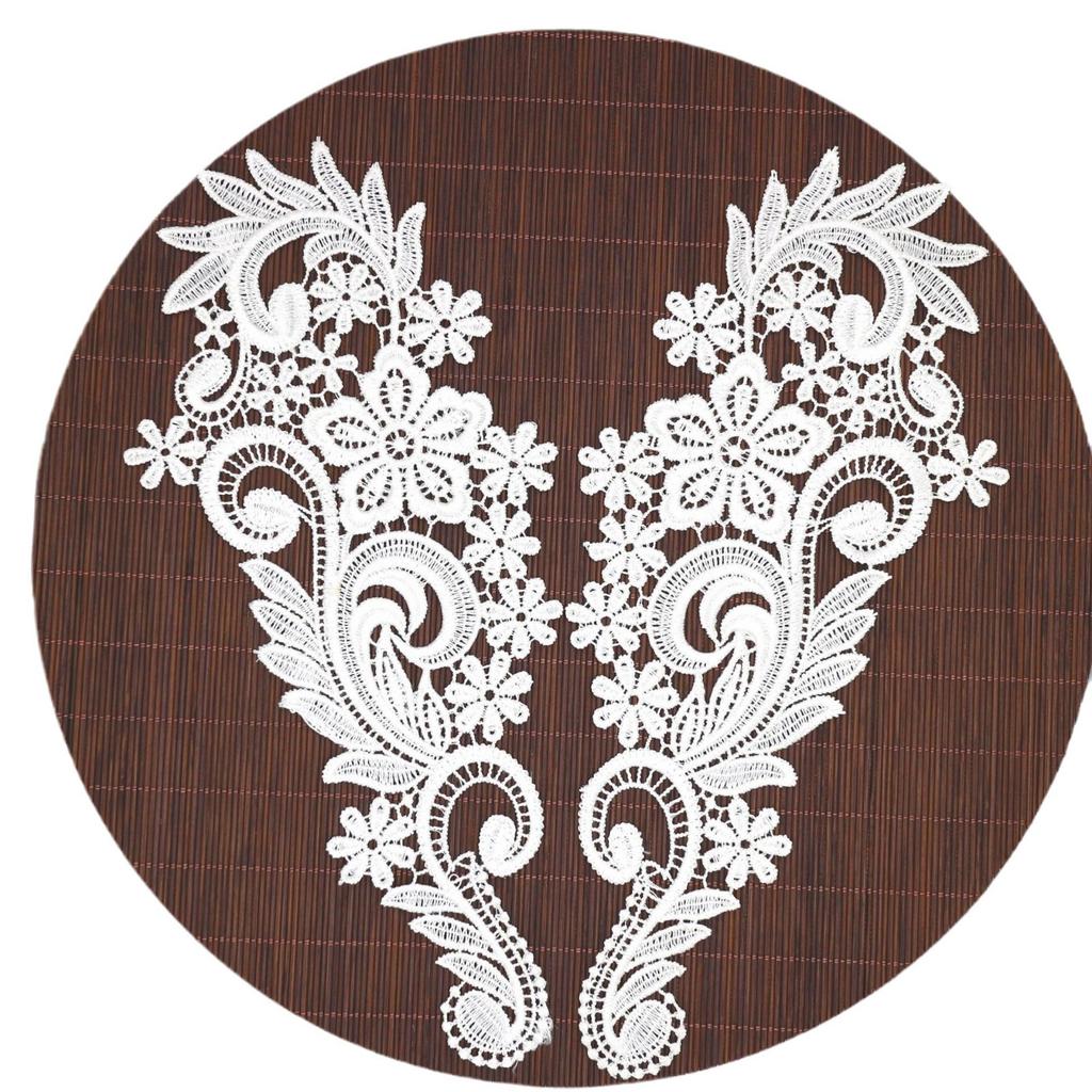 Water Soluble Lace Pair Flower, Polyester Light Silk Embroidery, Three-Dimensional Hollow Embroidery Diy Lace Accessories