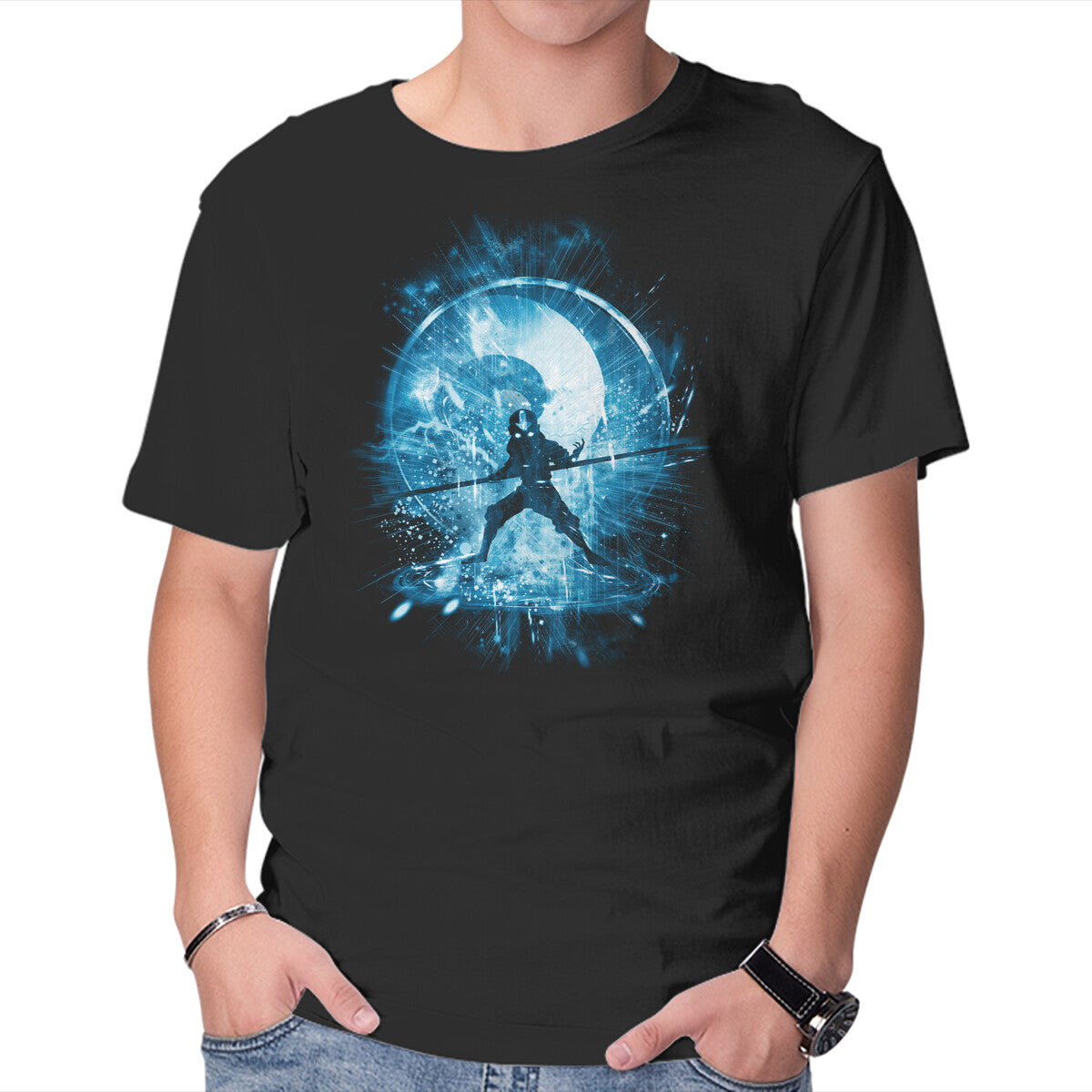 Unisex Crew Neck T-Shirt Elemental Storm Graphic Short Sleeve Casual Tee XXL