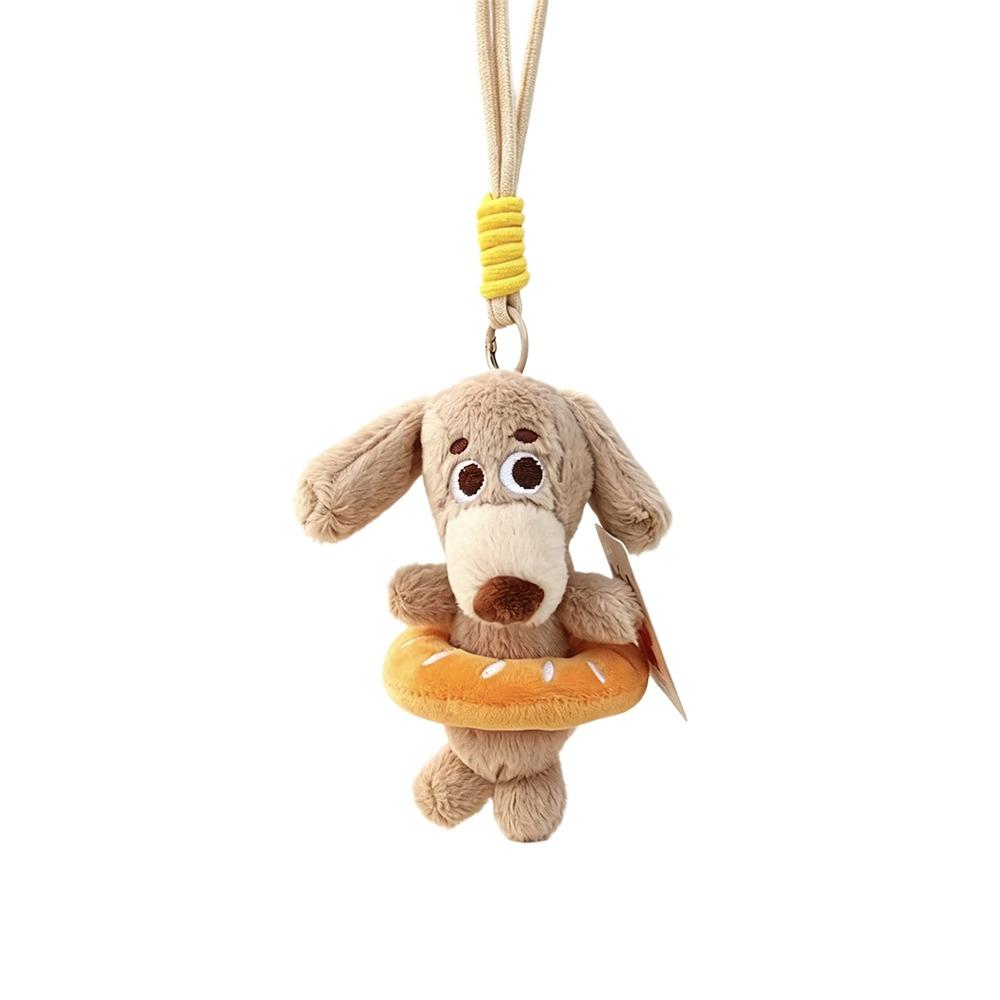 Brown Dachshund Sausage Dog Plush Pendant Plush Material Stuffed Animal Charm Backpack Charm