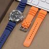 Seiko Replacement Watch Diving Waterproof Rubber for SKA293J2 and SKA291J1 Band, Black/Green/Navy/Orange, 20mm/22mm Width, Strap, DAL0BP, (Green,