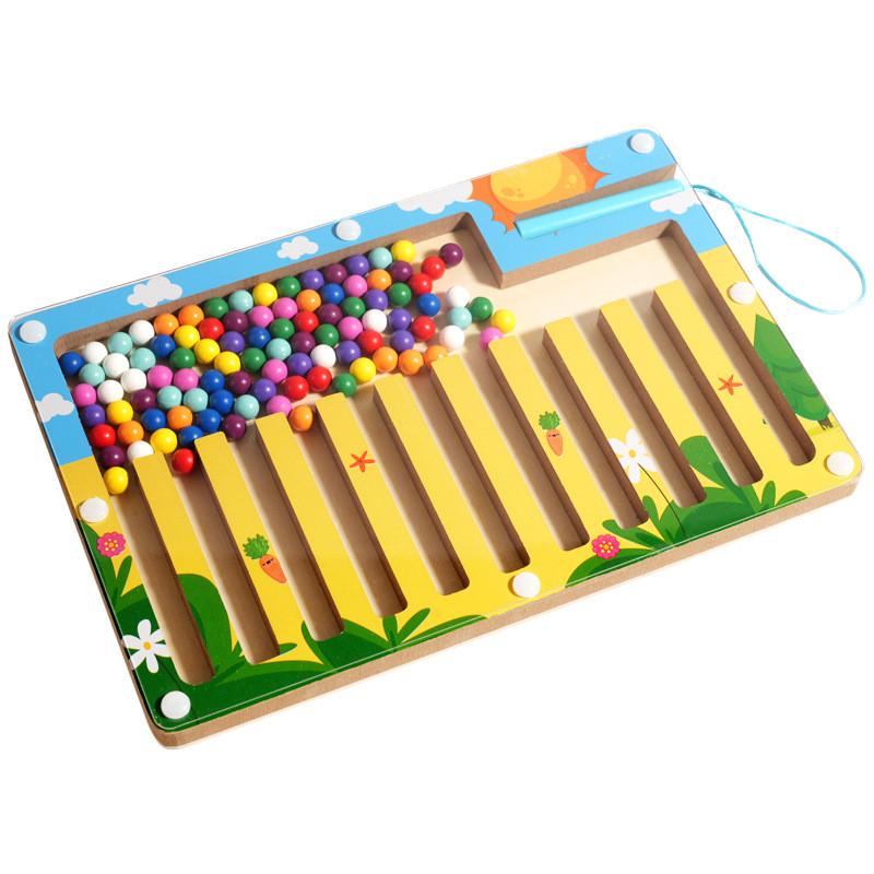 

Wooden Color Sorting Maze Toy With Shape Matching For Early Childhood Development
