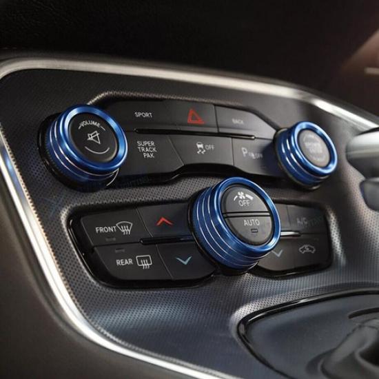 Car AC Switch Trim Ring Knob Cover For Chrysler 300 2011 -  Accessories Blue