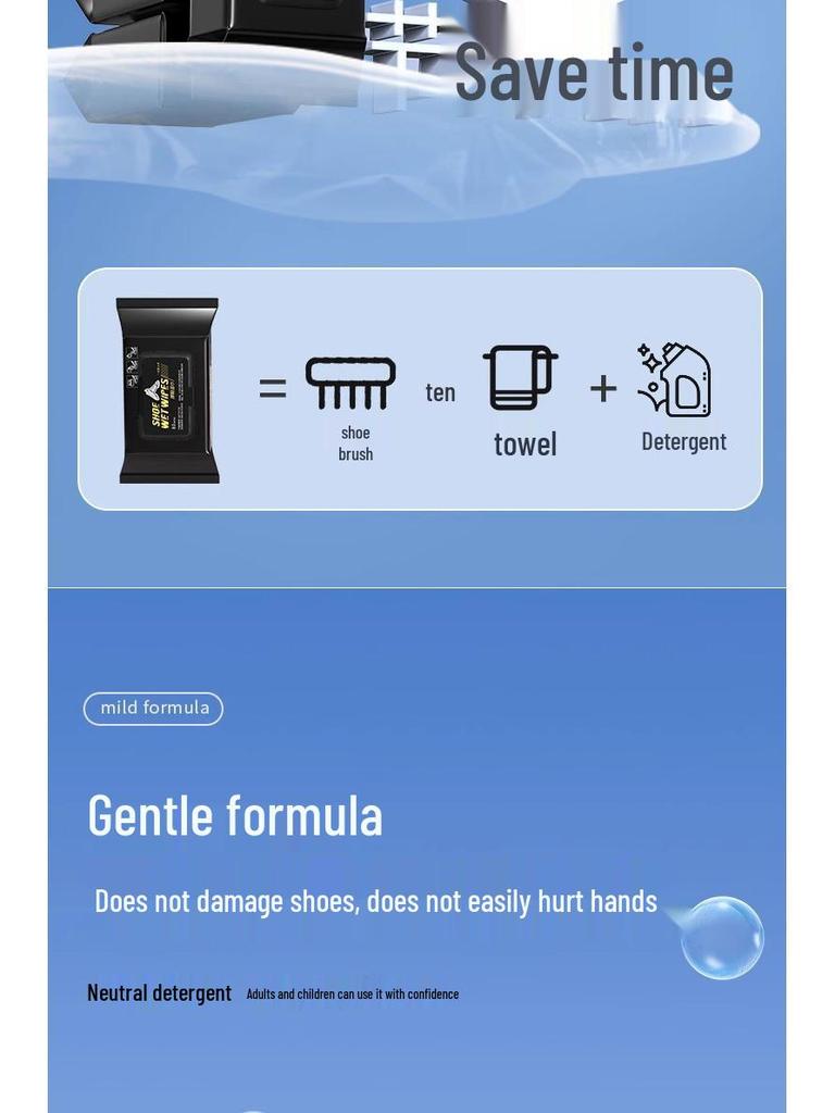 5-Pack Shoe Cleaning Wipes for White Sneakers, Leather Shoes, Stain Remover, No-Wash Required