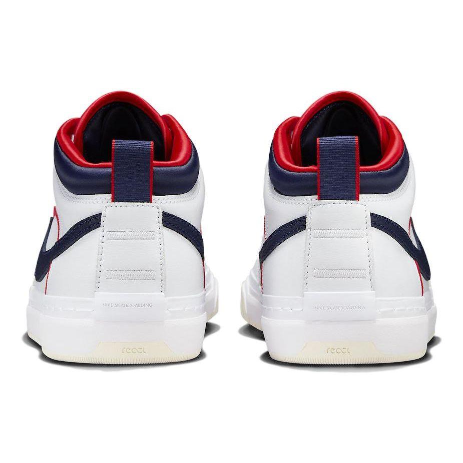 Nike React Leo SB White Midnight Navy Unisex Sneakers University-Red FD0268-100