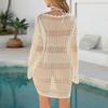 Women's Cover Up Edge Hollow Beach Cover Up Loose Dress