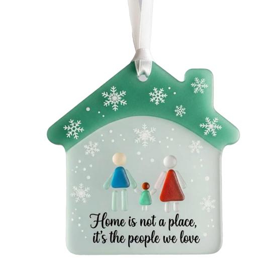 Yousheng Sea Glass Art Friendship Ornament Snowflake/Shell Shaped Christmas Tree Hanging Ornaments Handmade Sea Glass Art Friendship Keepsake for Best