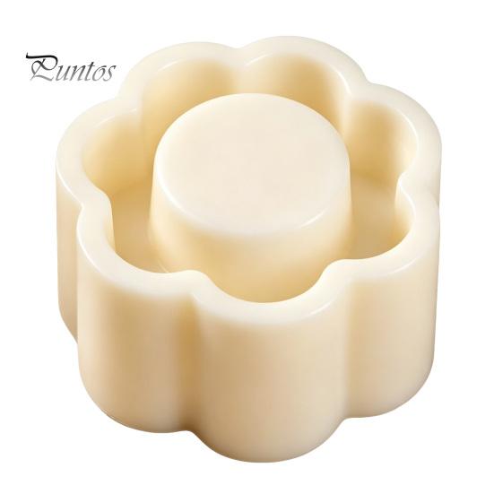 Backwerkzeuge für Gebäck Doppelseitige Mondkuchenform, Sonnenblumenmuster Wiederverwendbar ABS Handpresse Abnehmbar Einfach Kunststoff Dessert Dekoration