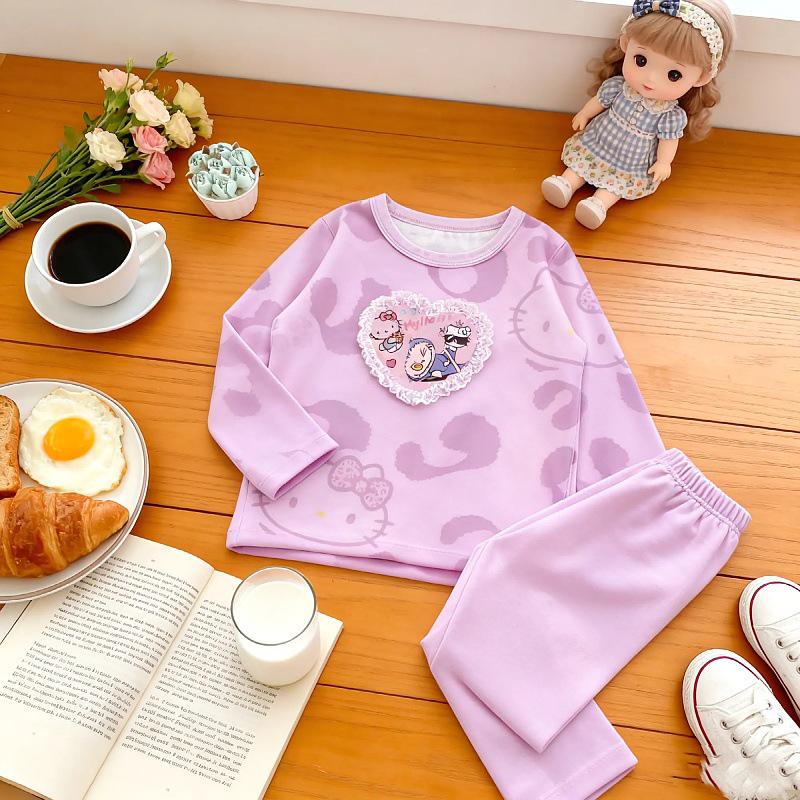Cartoon Long-Sleeve Home Wear Set: Spring & Autumn Long Pants for Men, Women, & Children
