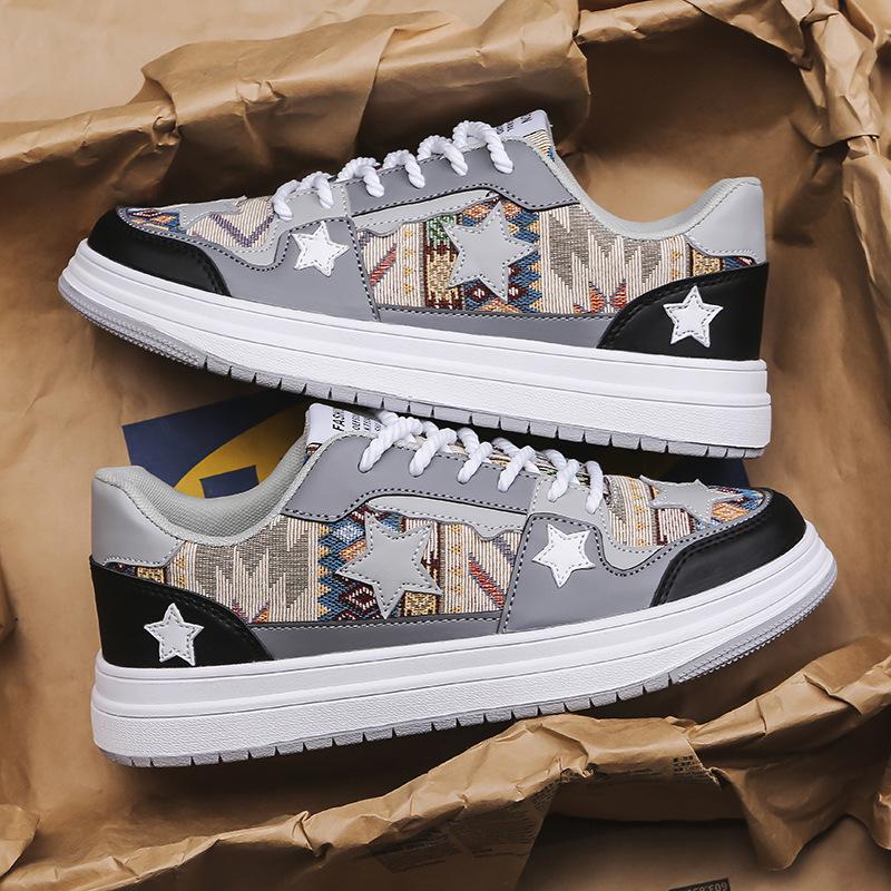 Spring and Autumn Men's Shoes 2025 New Korean Edition Trend Sports and Leisure Board Shoes Fashion Versatile High-value Men's Trend Shoes