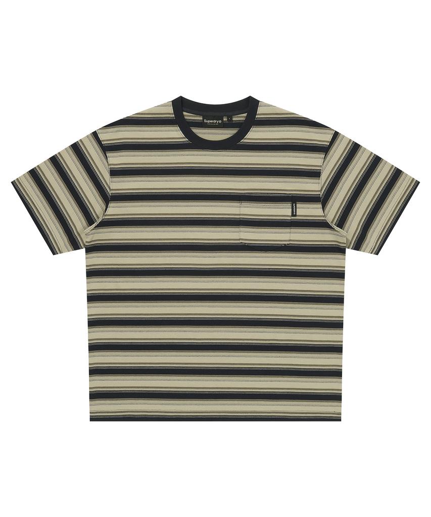 Syupeodeulai Logo Stripe T-Shirt Beige Sduiscq23Beg