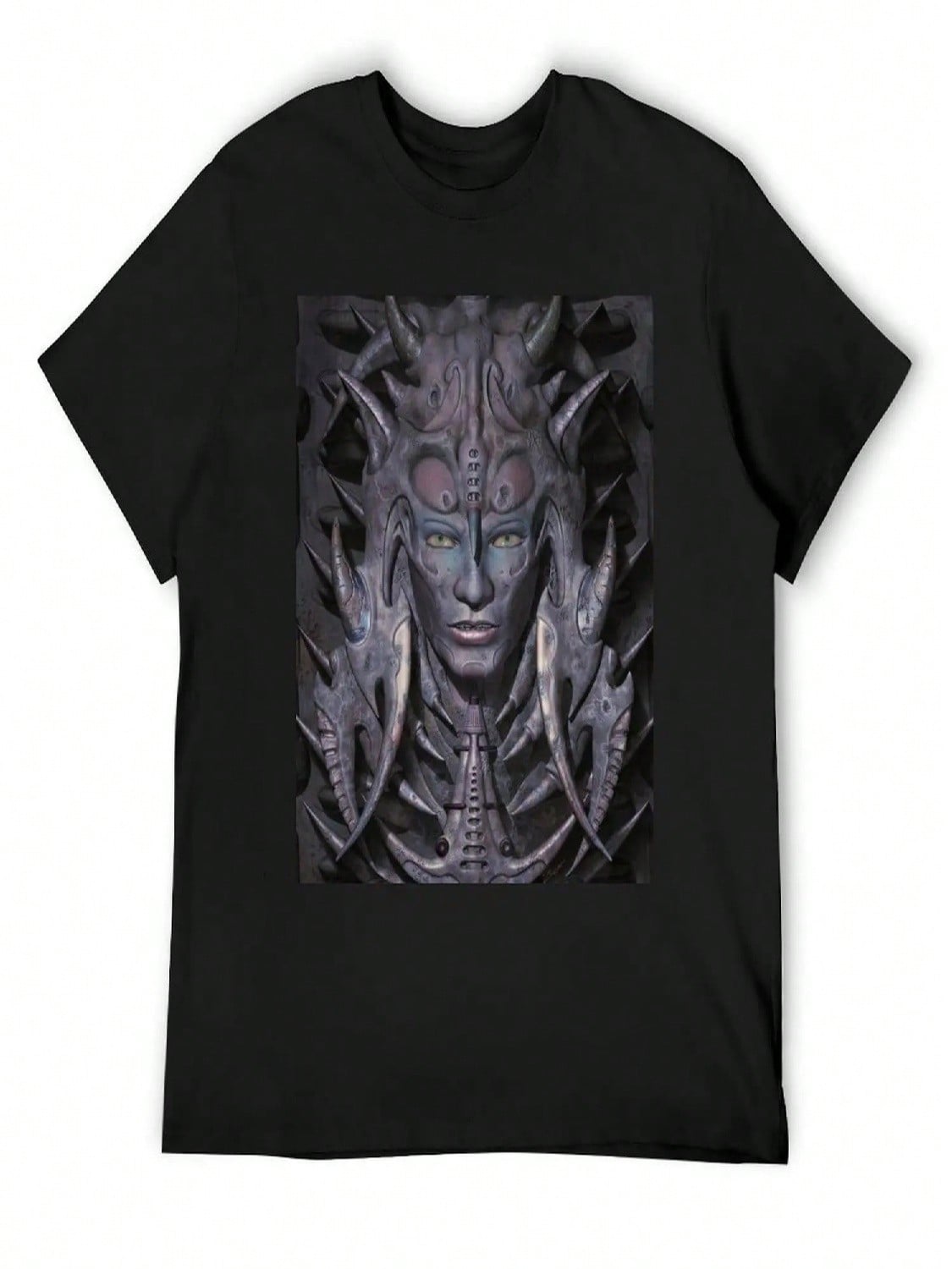 Fantasy Face - Biomechanic 3D Illustration - Original Version T-Shirt Gifts For Boyfriend Kawaii Clothes Street Wear Shirts unisex S разноцветный