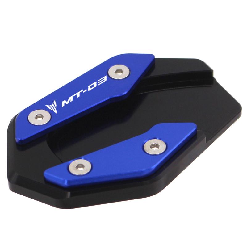 Motocicleta para yamaha YZF-R3 MT-03 YZF-R25 acessórios yzf r3 r25 mt 03 kickstand pé suporte lateral extensão almofada suporte