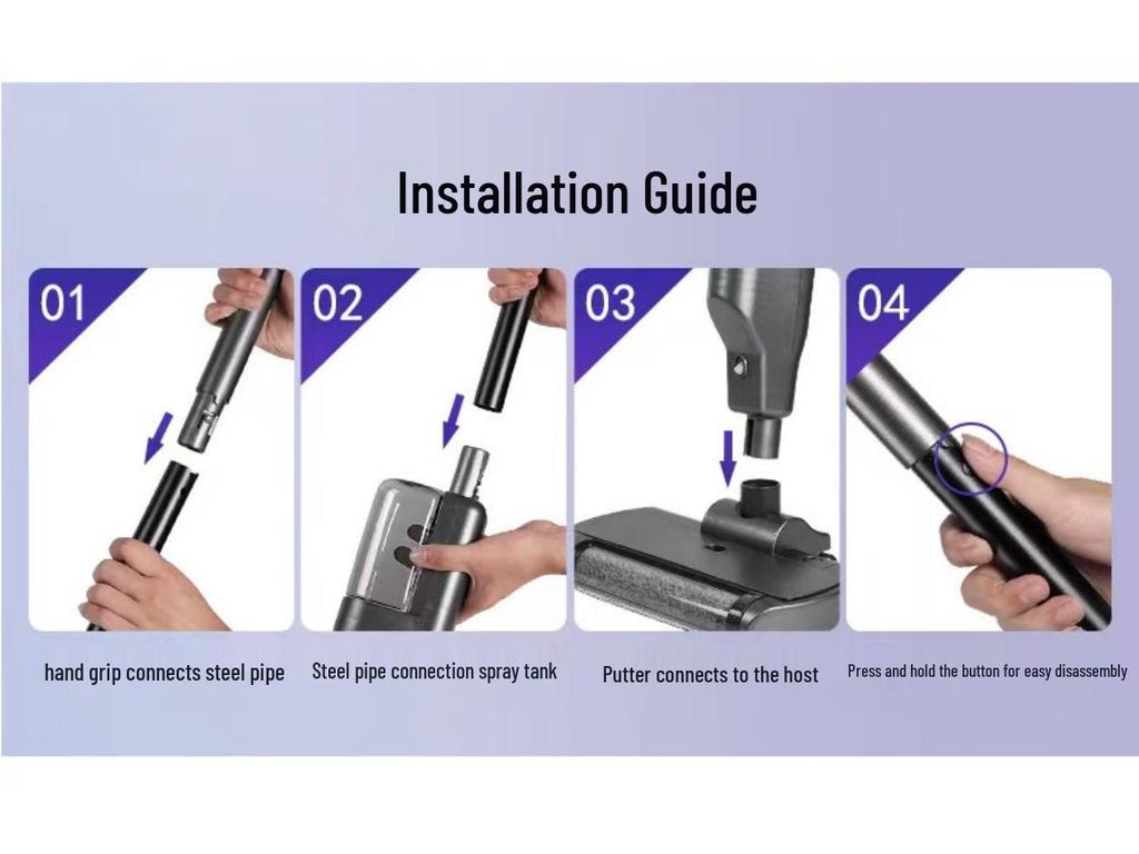 Mopa Elétrica Sem Fios & Limpador de Chão: Varredura, Aspiração, Esfregação, Lavagem, Uso Duplo