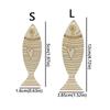 40PCS Blank Wooden Fish Cutouts Sea Animal DIY Crafts Fish Shape Wood Slice Rustic Hand Carved Fish Wall Decor Garden Patio