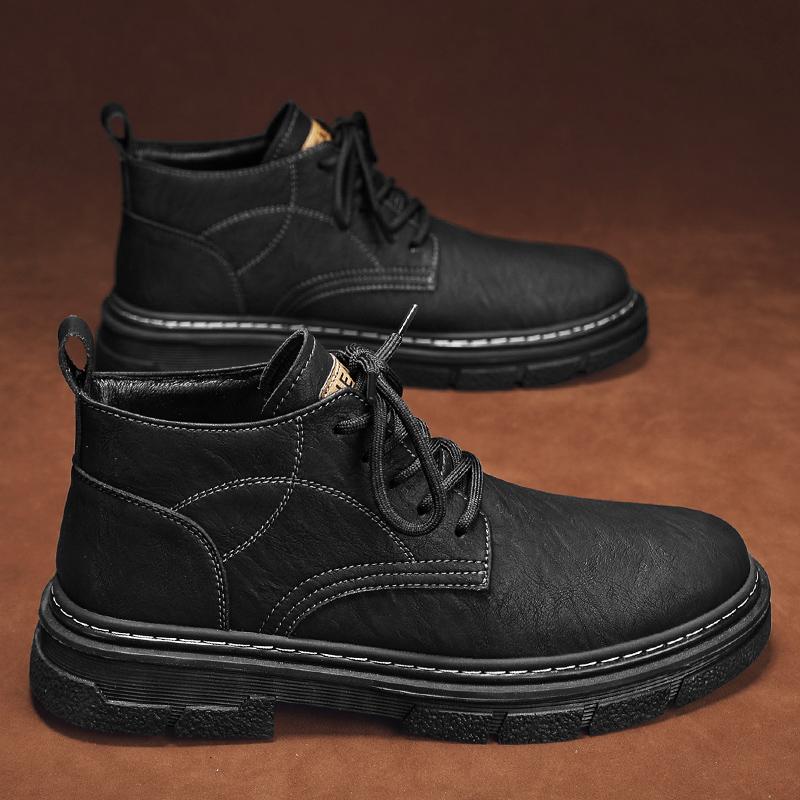 Mode Rutschfeste Freizeitspaziergang Herren Basic Stiefel Heißer Verkauf Schnürstiefeletten Allround Outdoor Wanderschuhe Hoher Schaft Herren Business Botas