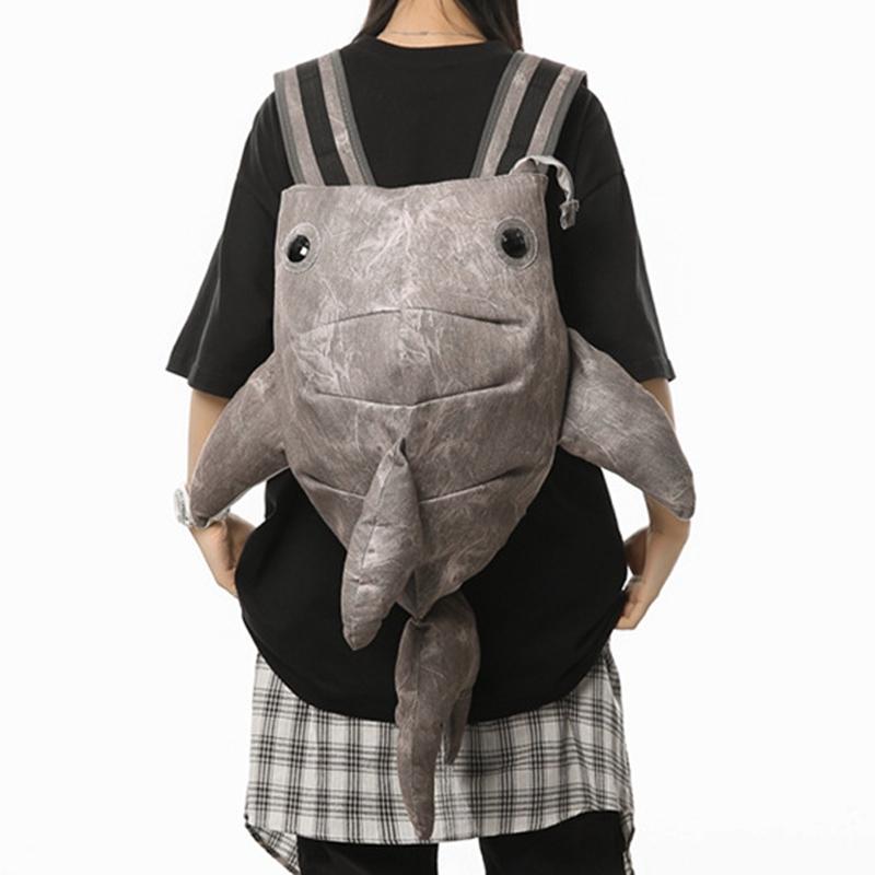 Wysoki wygląd Uroczy plecak wieloryb z zoo Zabawny plecak szkolny z postacią zwierzęcą Plecak o dużej pojemności odporny na plamy