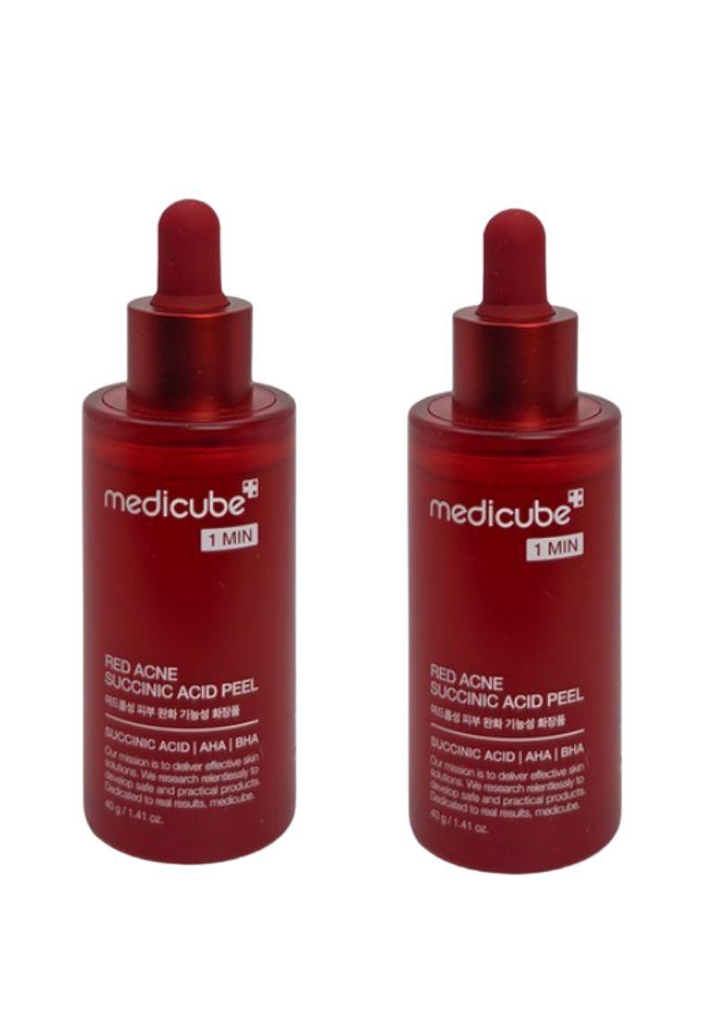 MEDICUBE Red Acne Succinic Acid Peel Exfoliating Pore Care Acne Treatment Peel 40g × 2pcs
