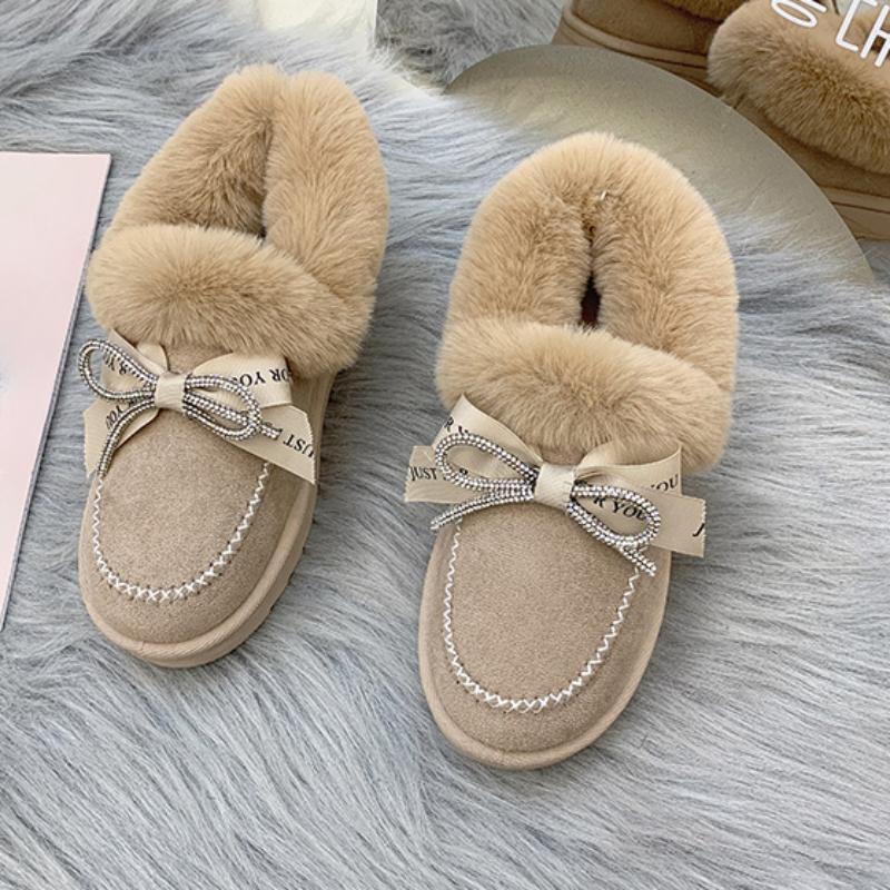 

Boots Women Ankle Elegant and Fashion Furry Padding New in Wedge Heel Winter Shoes for Women Ladies Boot 36 бежевий