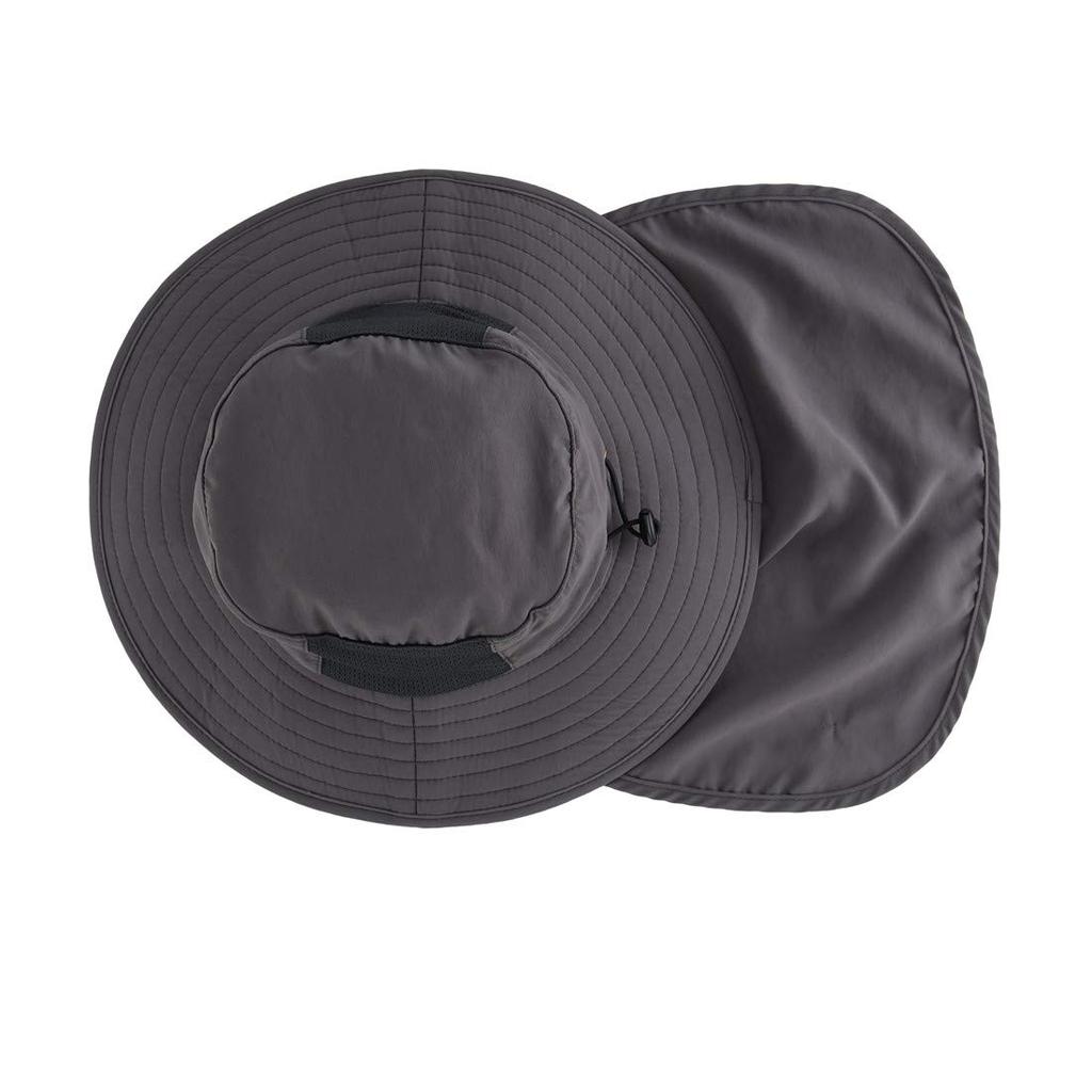 Kids Summer UPF Flap Cap Quick Dry Wide Brim Sun Hat UV Protection Hat Toddler Safari Hat (Conectaile) 50+ (Dark Gray)